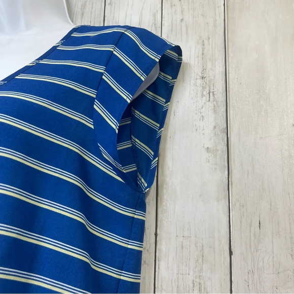 14th & Union Lightweight Stripe Cap Sleeve Top Medium - Picture 4 of 9